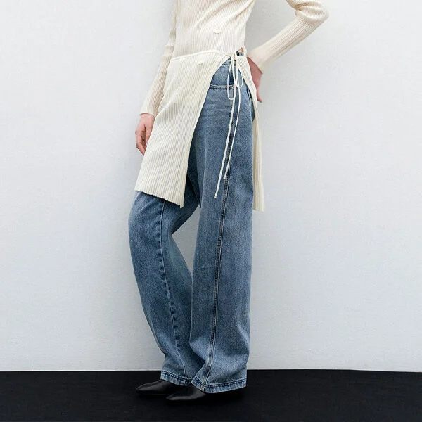 ACCORD PLEATS LAYERED WRAP KNIT SKIRT(SK-5057)