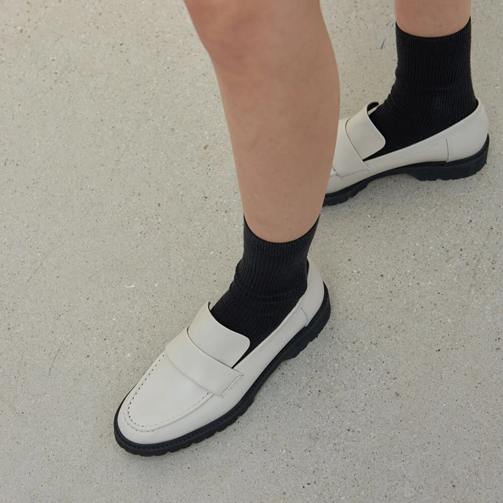 Harper Loafers Leather Ivory