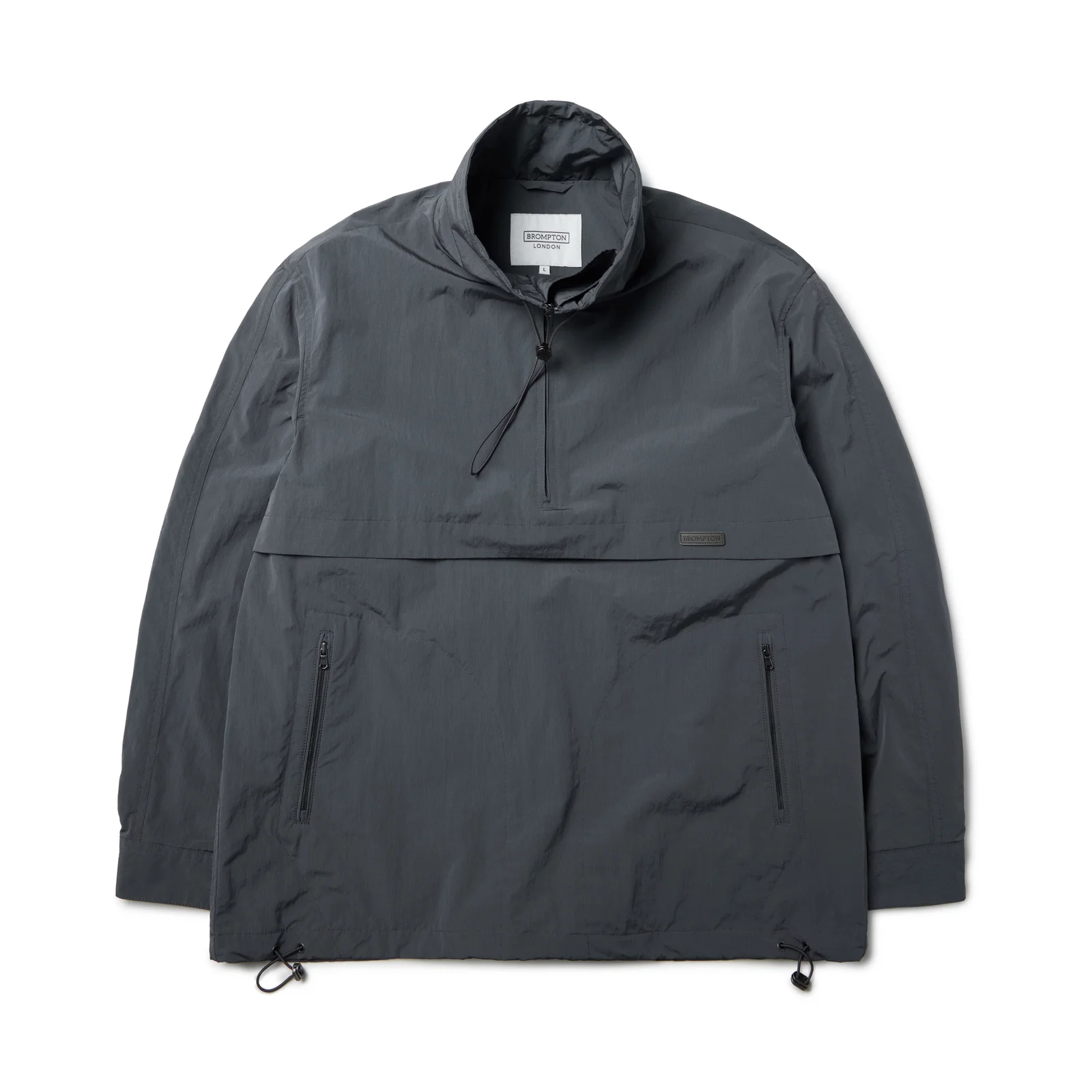 RIPSTOP HIGH NECK ANORAK - CHARCOAL (P233MJP221)