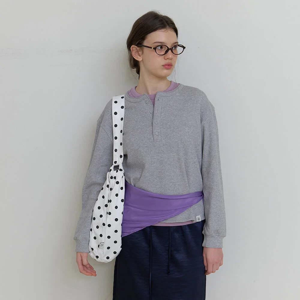 Bay waffle T grey