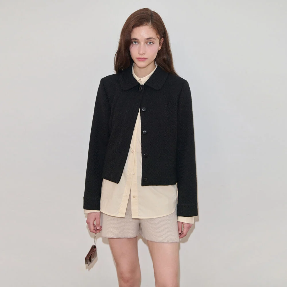 Tweed Single Jacket (Black)