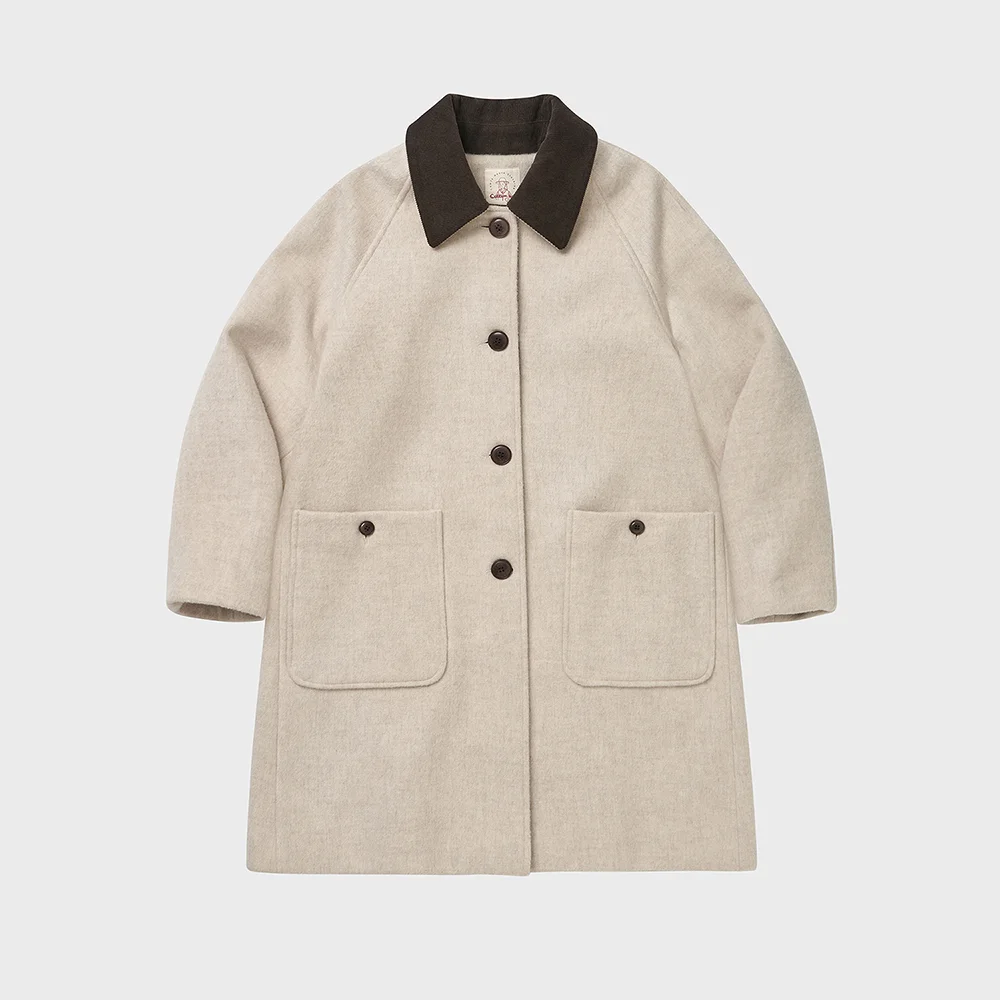 Balmacaan Coat - Ecru