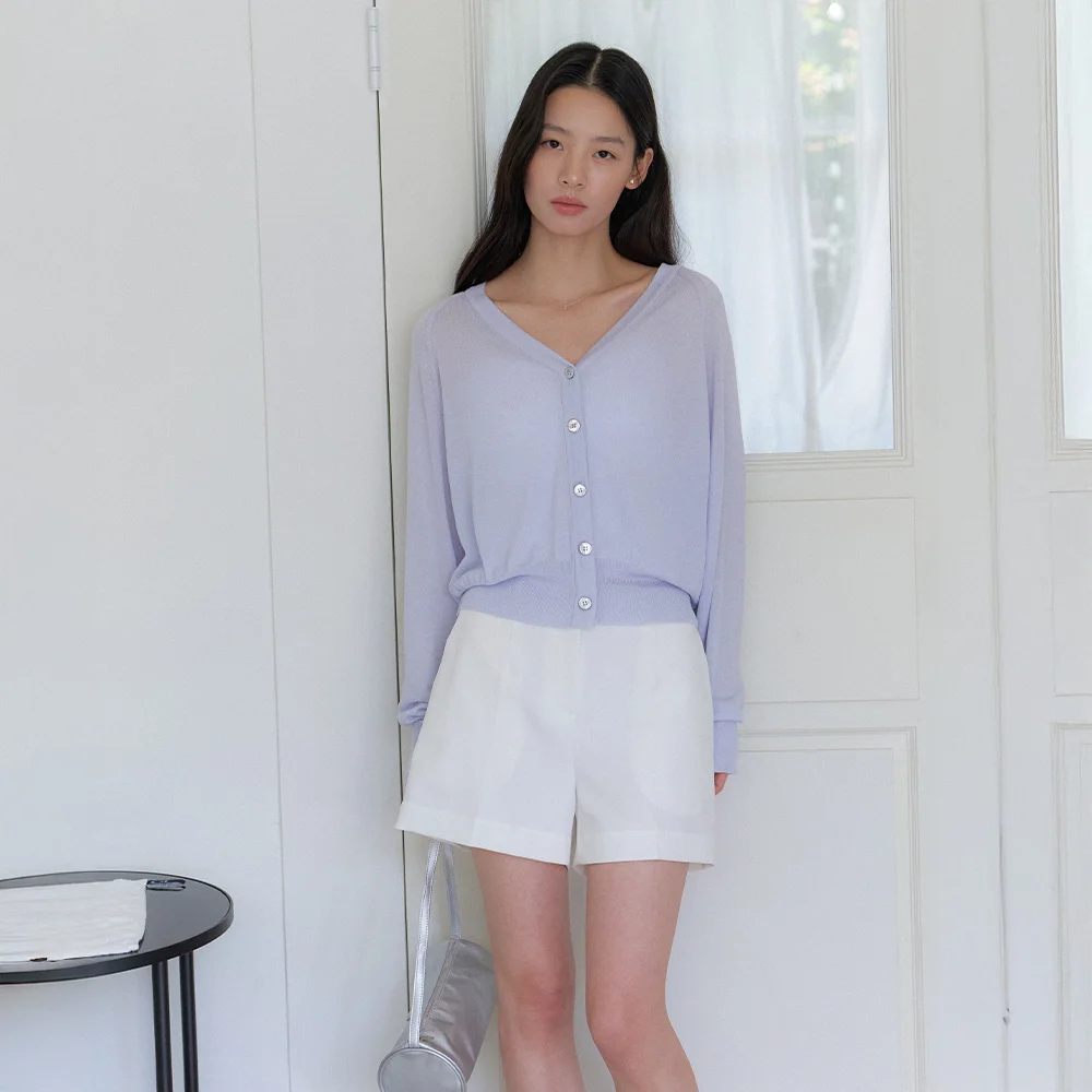 Essencial Loose-Fit Knit Cardigan / Blue(3color)