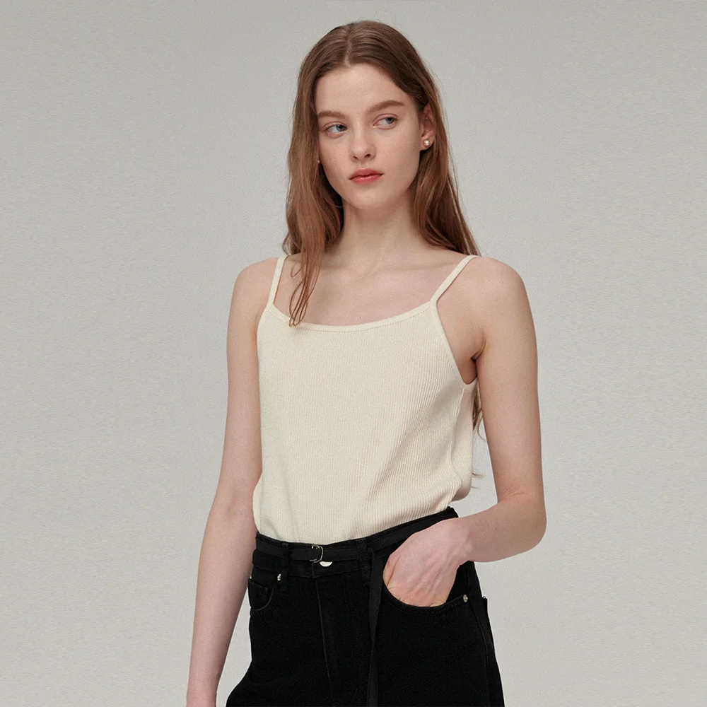 Ribbed sleeveless - 2colors