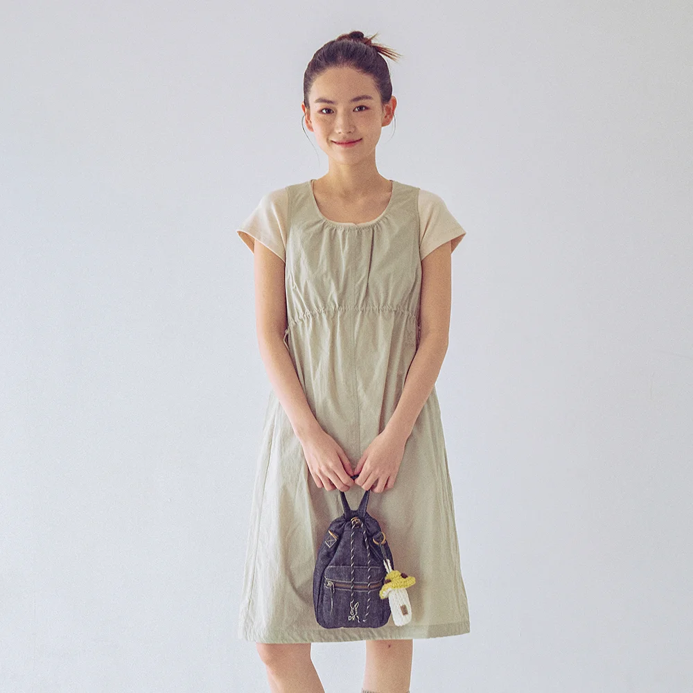 女裝) Sarato 無袖 連衣裙(BEIGE)