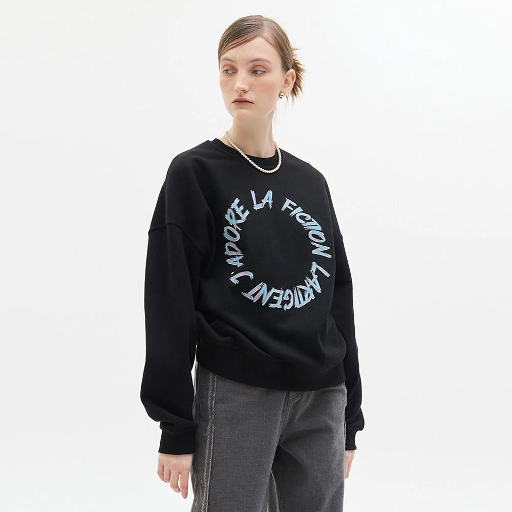 LX METALLIC SWEATSHIRT(BLACK)