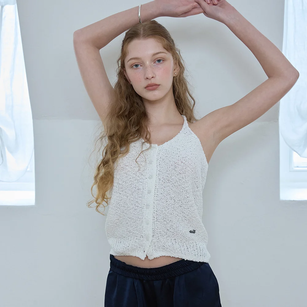 Reverse knit top_ivory