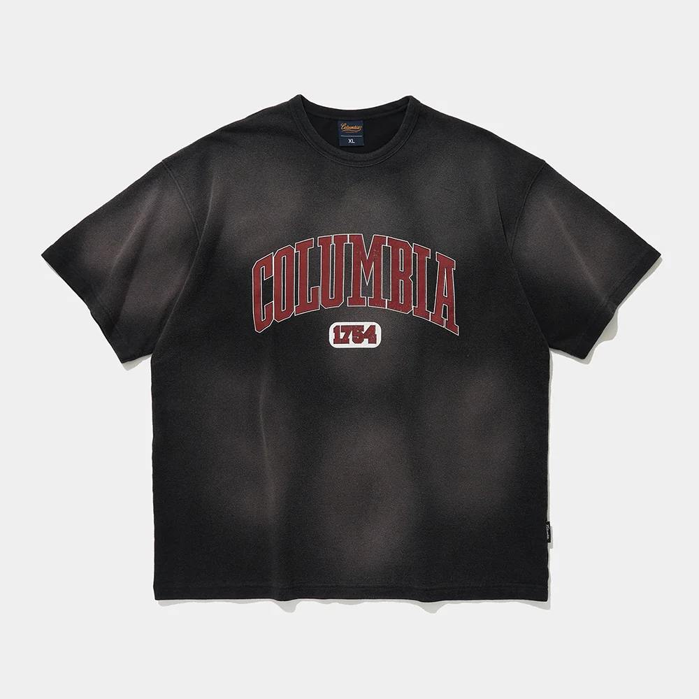 CRACK ARCH SPRAY WASHED S/S T-SHIRTS_BLACK