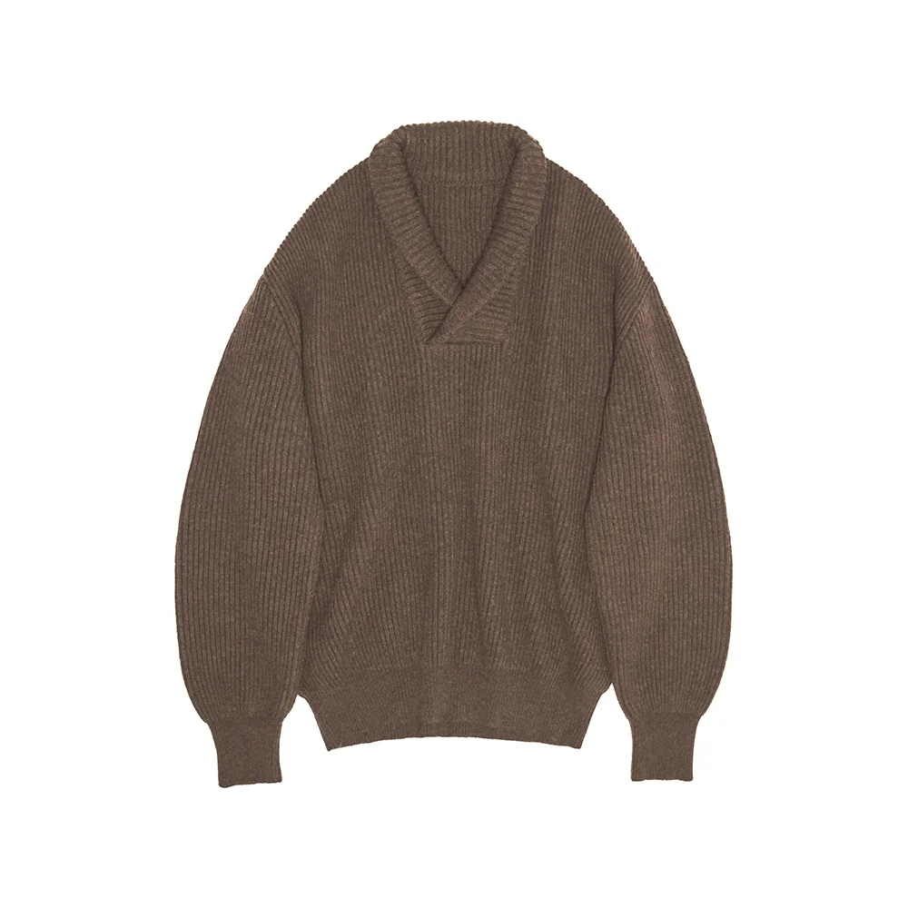 WRAP KNIT BROWN