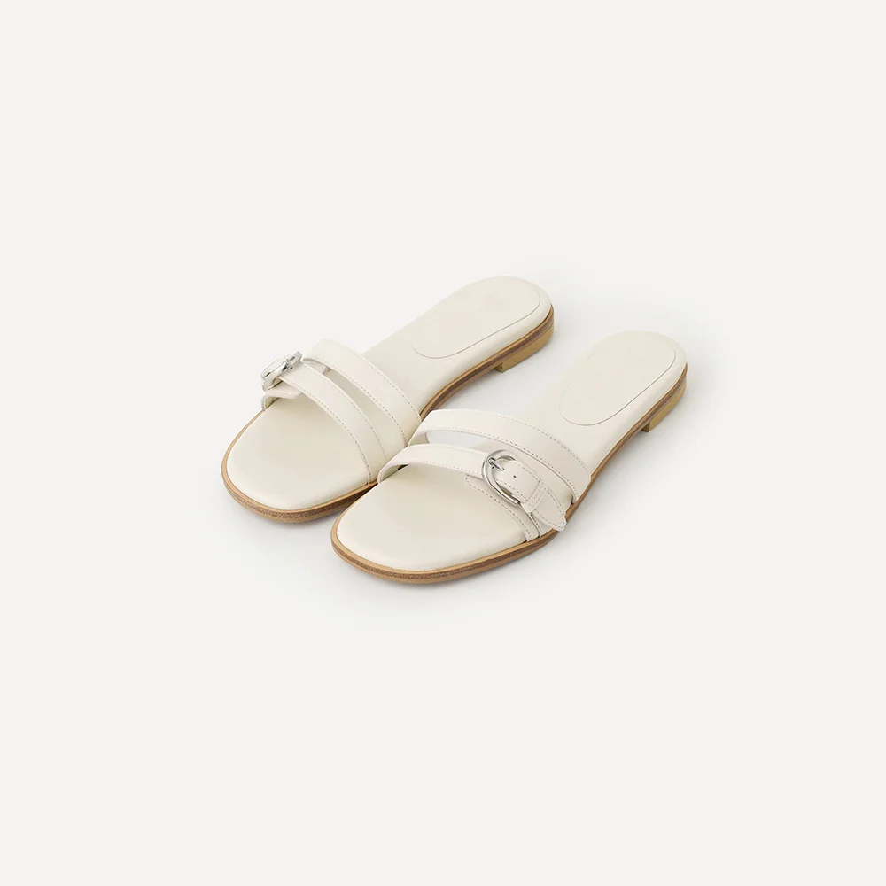 TWIN BELT MULE (IVORY)