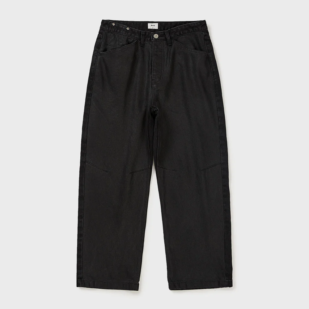 MM COATED DENIM PANTS (BLACK)