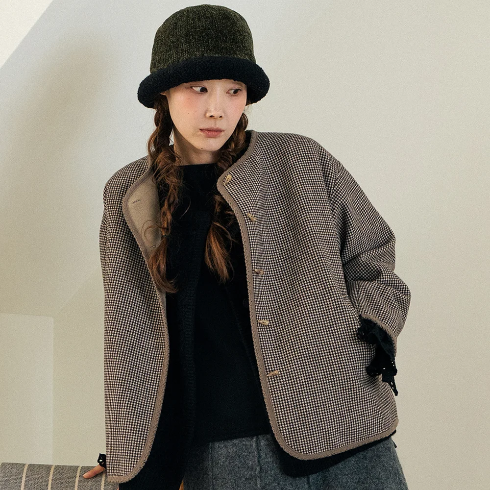 Mini Houndstooth Brown Jacket
