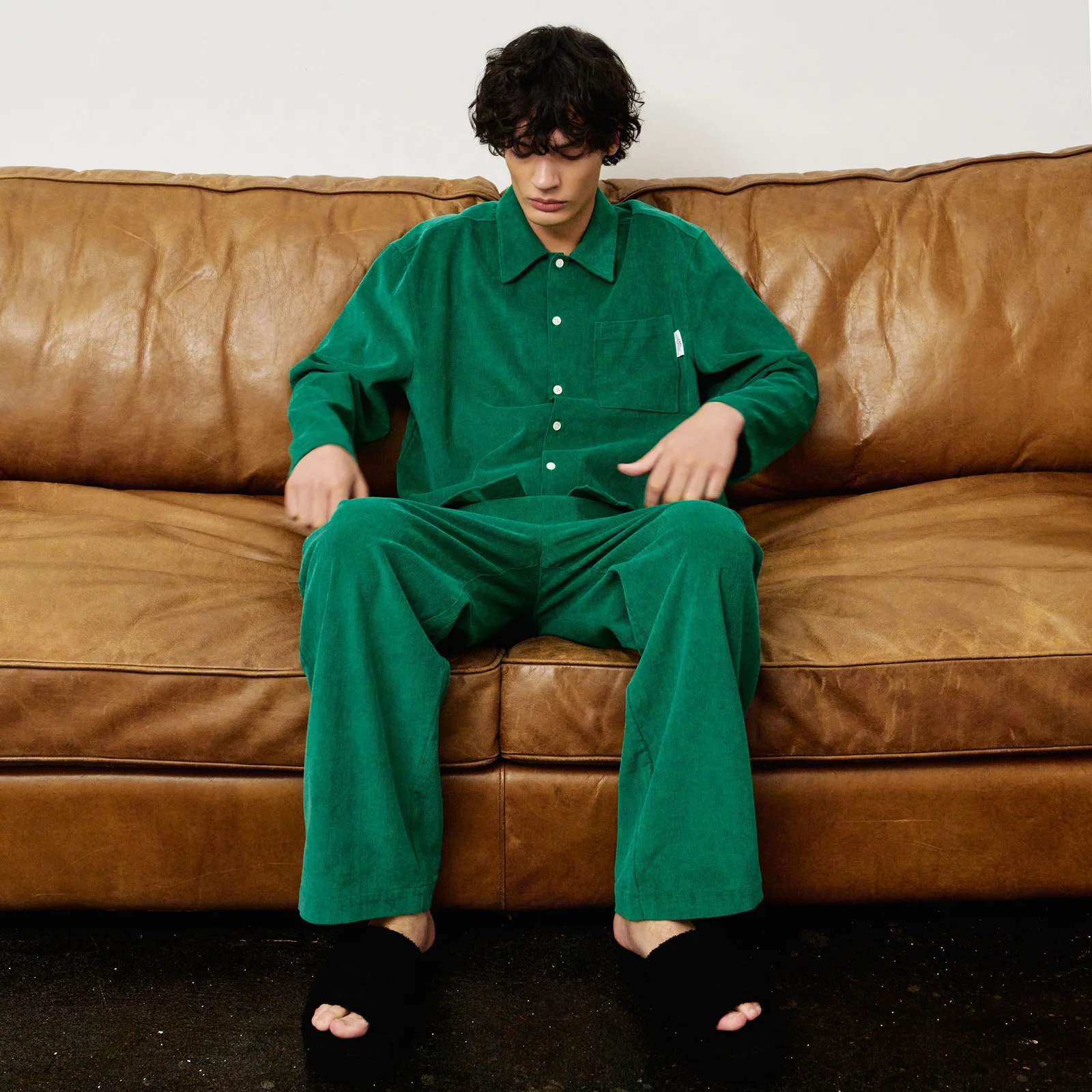 CORDUROY LONG SLEEVED SETS_GREEN