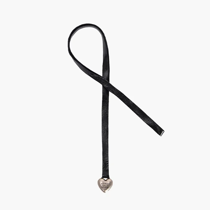HEART CHARM_black soft crinkle