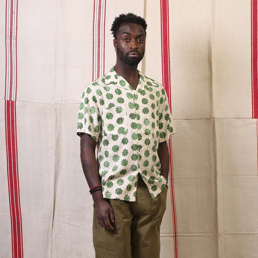 (M) MIAMI 312 CAMP SHIRT (GREEN)