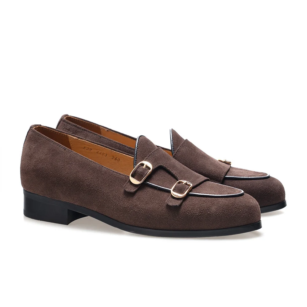 ALC4403 比利時 孟克 樂福鞋_d.brown suede