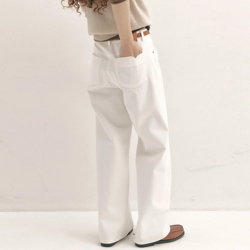 Heart Pocket Cotton Pants_Loose Fit(2color)