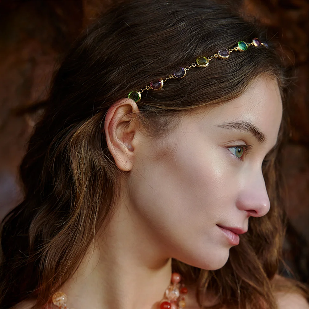 Multi-color Crystal Hair Band