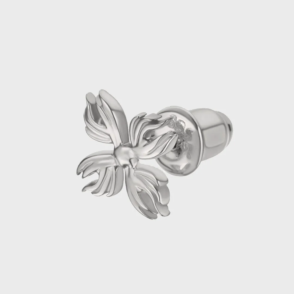 INSANE FLAME CLOVER EARRINGS_SILVER
