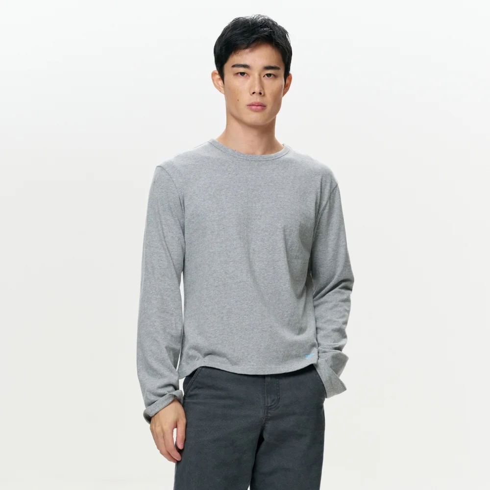 MEN ERA VINTAGE COTTON LS T - GRAY