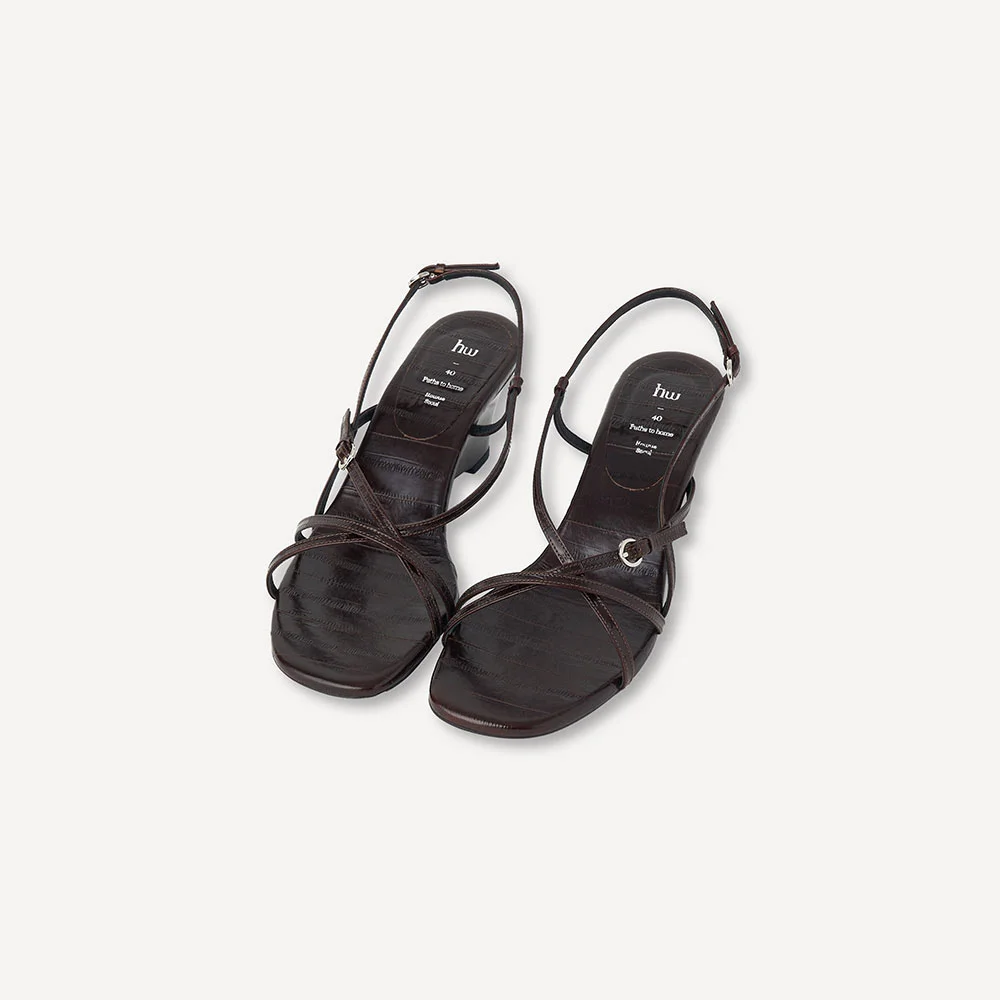 TONES STRAP WEDGE HEEL (BROWN)