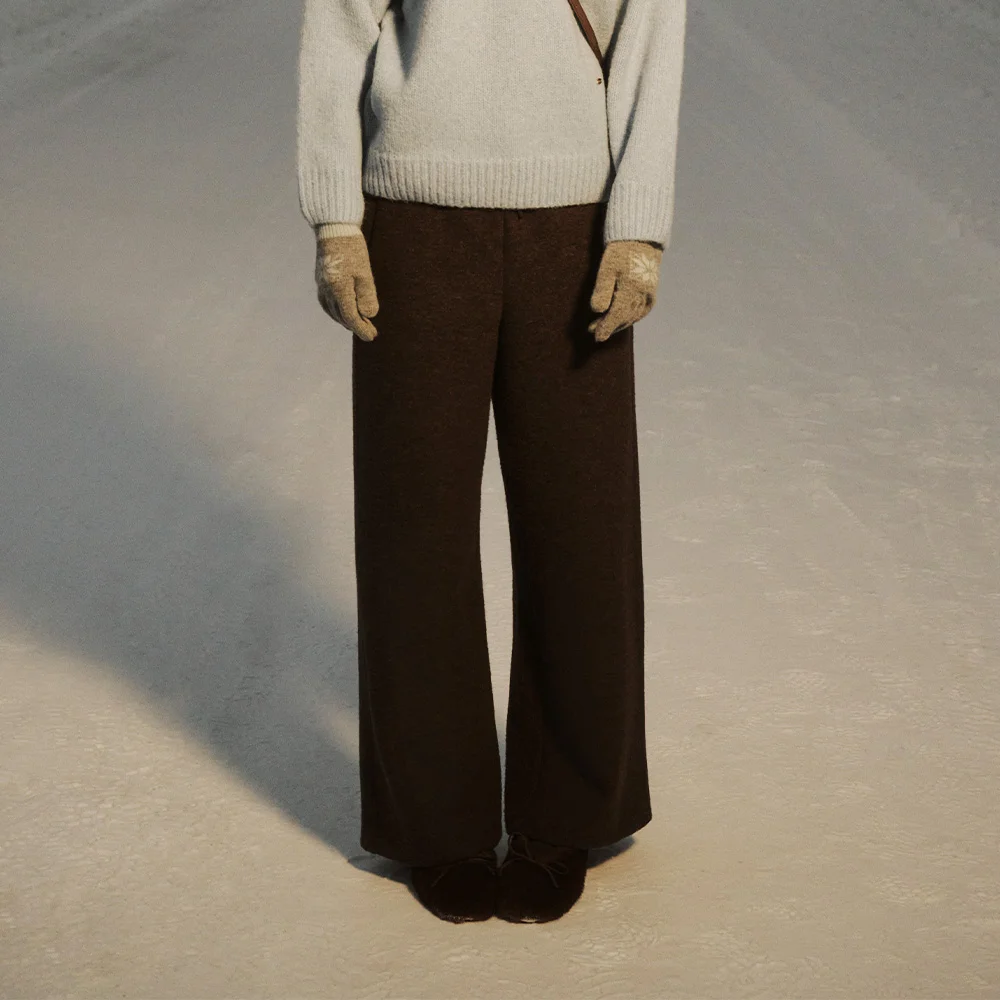 TOASTY WOOL PANTS (BROWN)