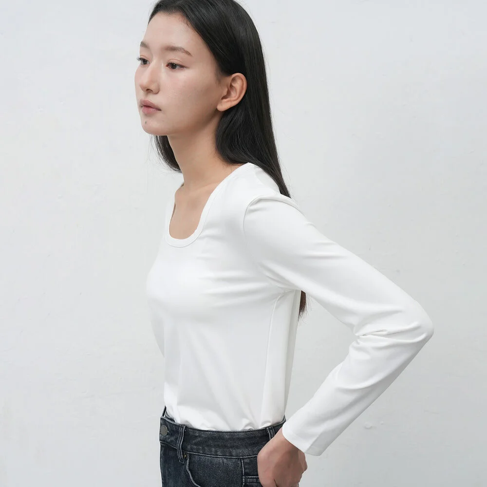 WOMAN Heat Jet 發熱 U領 T恤 / WBE4L01516