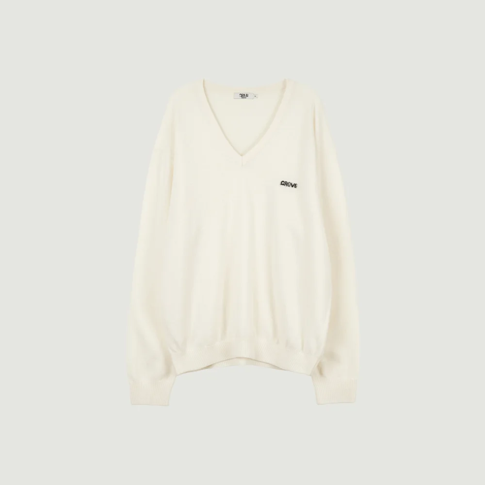 26FW MYLES OVER-FIT V-NECK KNIT (IVORY)