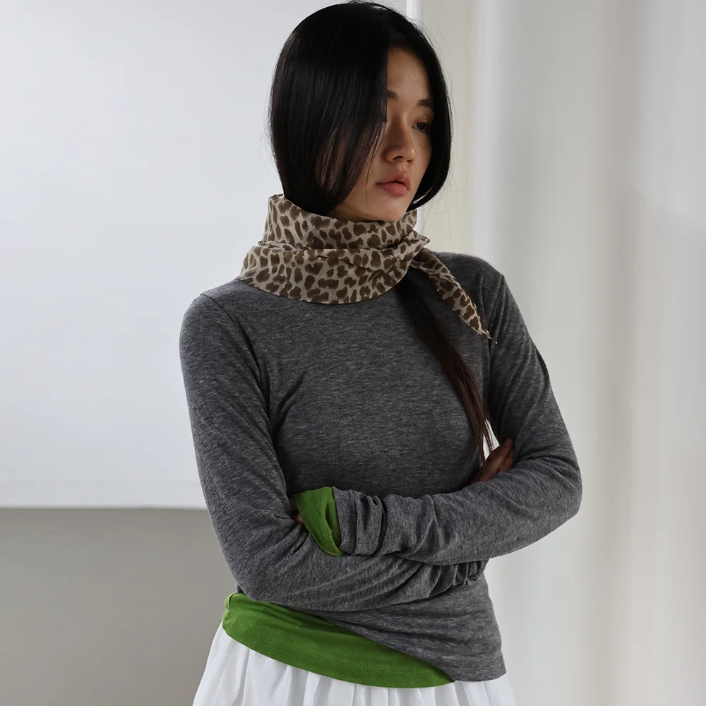 Basic Line Long Sleeves_Charcoal
