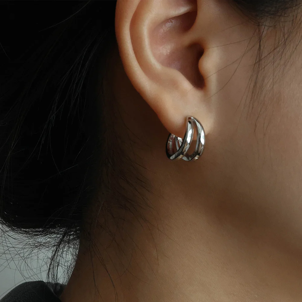 ELCEN SILVER Elsen 銀色 耳環 耳環