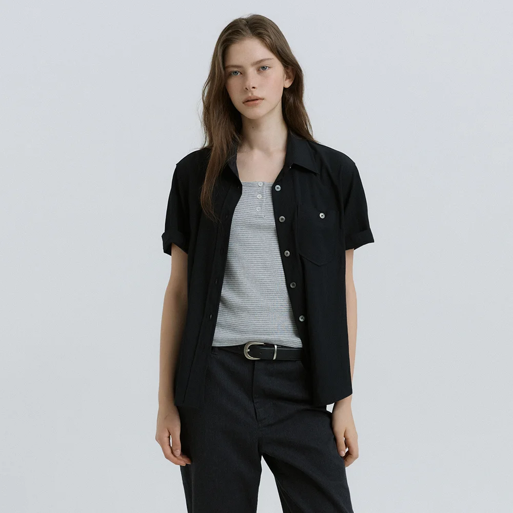 Arden Short Sleeve Shirt (Black)
