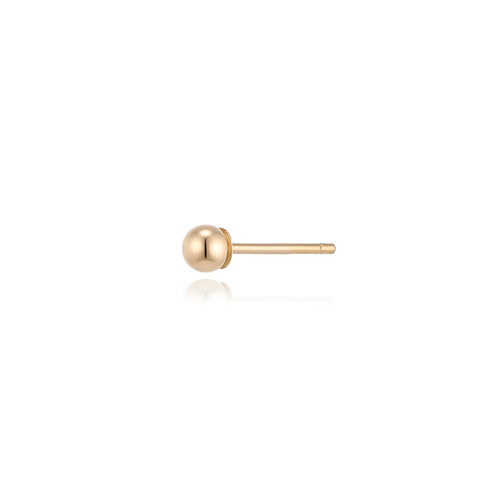 簡約 BOL 14K 單片裝 耳環 3/4/5mm
