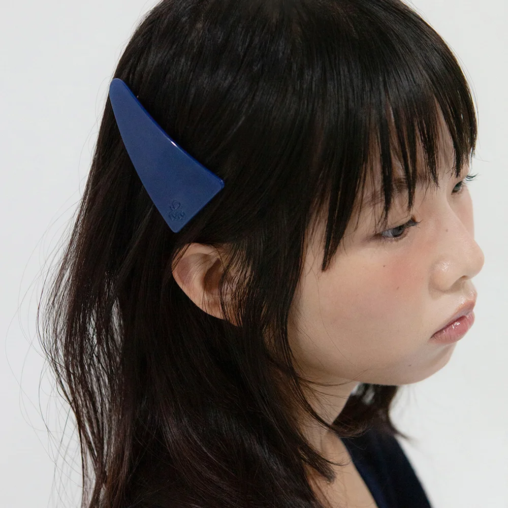 triangle hair pin - deep blue