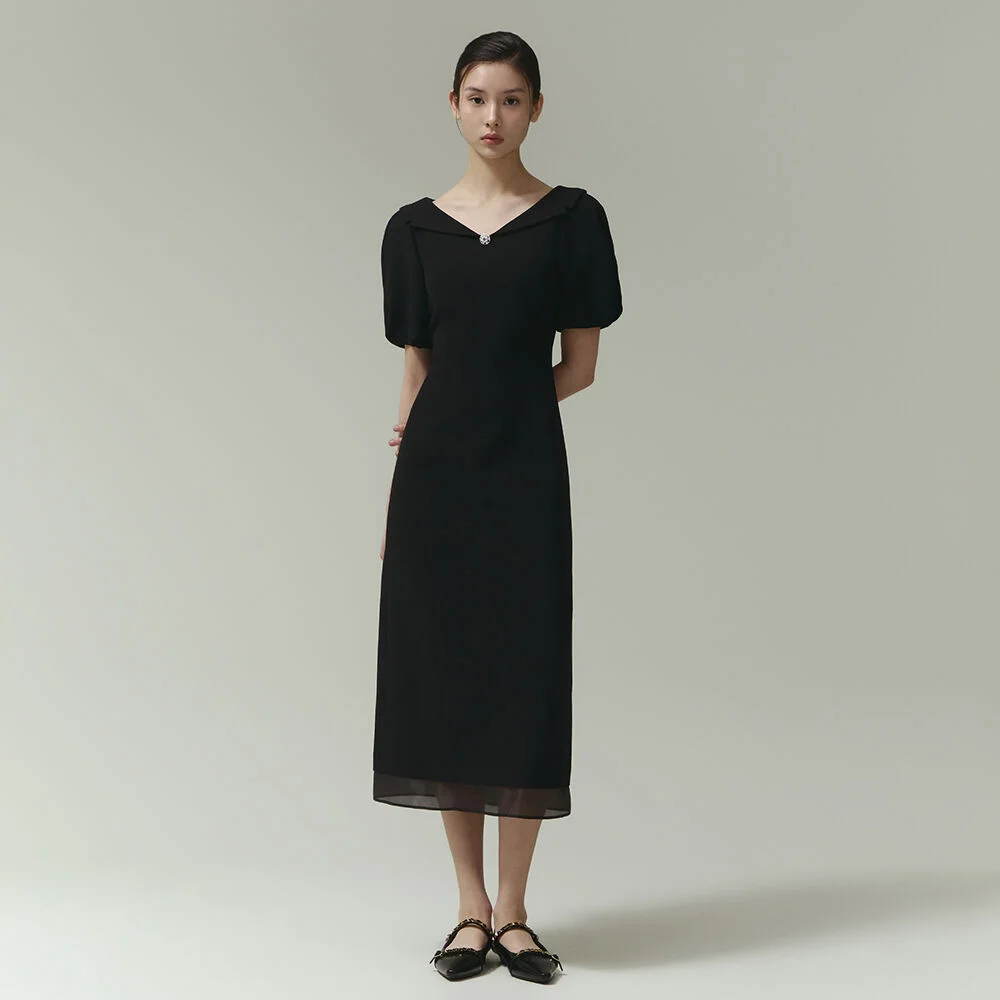 it MICHA 胸針 點綴 連衣裙 ITP4WOP300_2colors