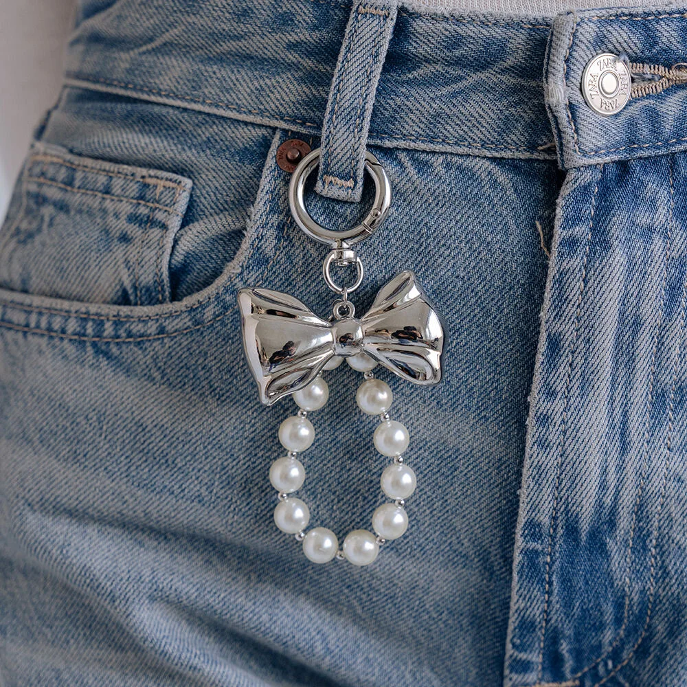 HTY018 Big ribbon metal keyring
