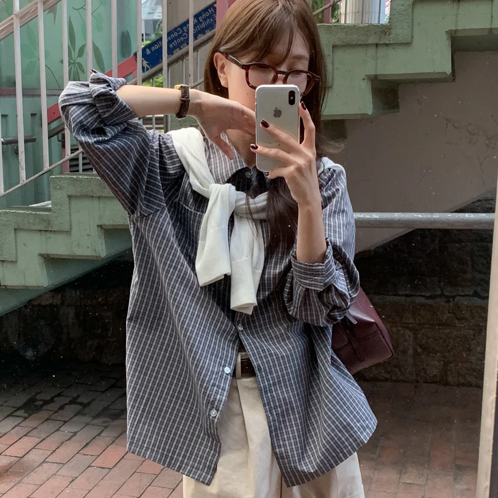 Mellow Check Shirt_BLUSH CHARCOAL