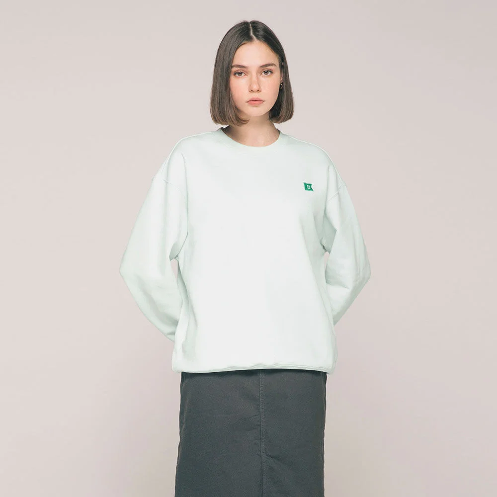 中性 旗幟 衛衣 Light Mint (BI1UHMM04LMT)