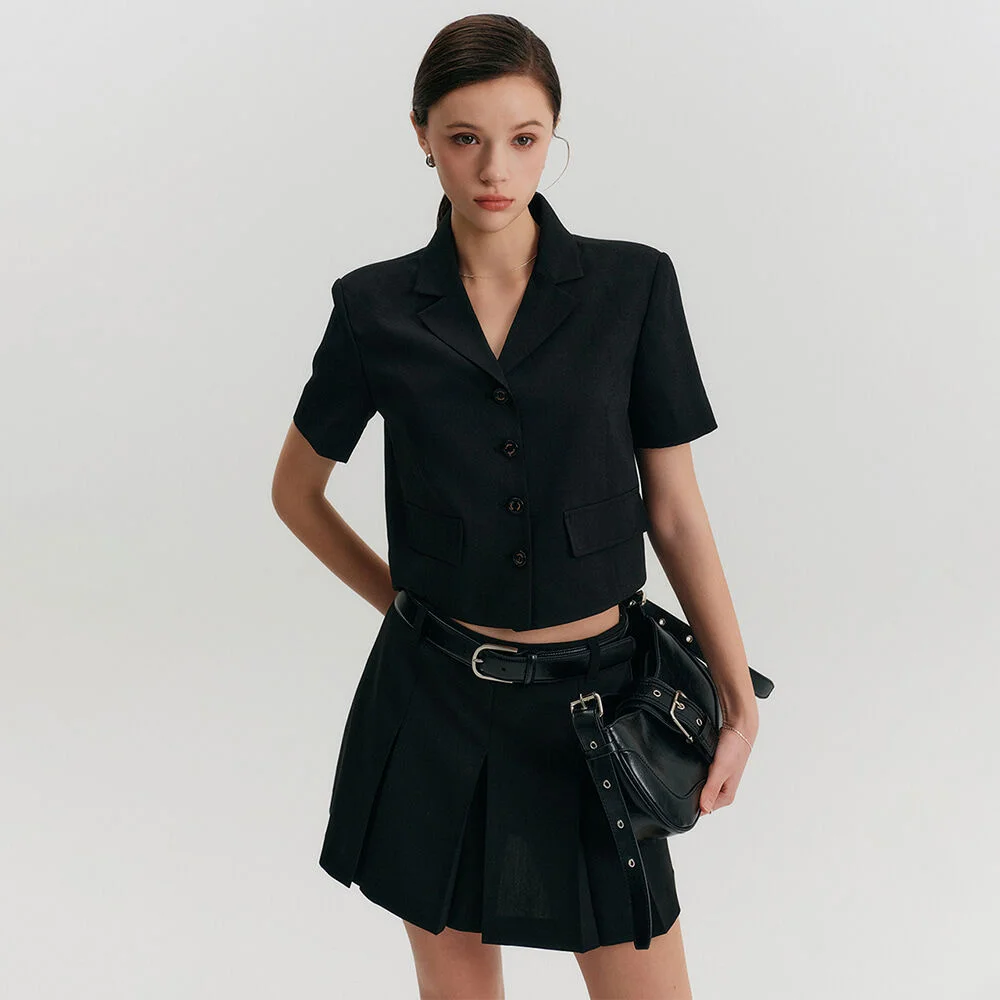 Leilani 單片裝 短版 外套_黑色 / LEILANI SINGLE CROP JACKET_BLACK