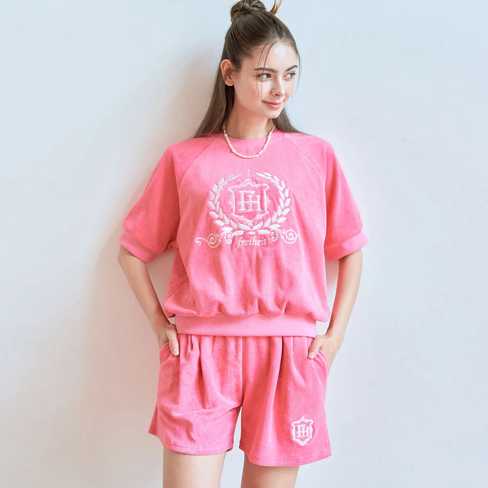 TERRY LOGO HALF PANTS (PINK)