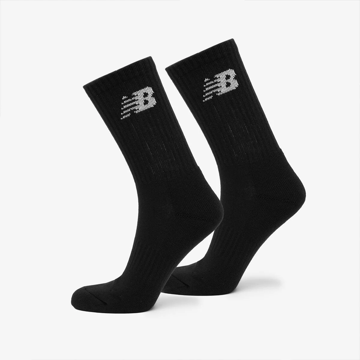 NBGEGF1104 / Half File 提花 中筒襪 3PACK (BLACK)