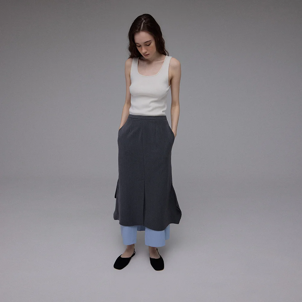 If layered skirt (Dark Gray)