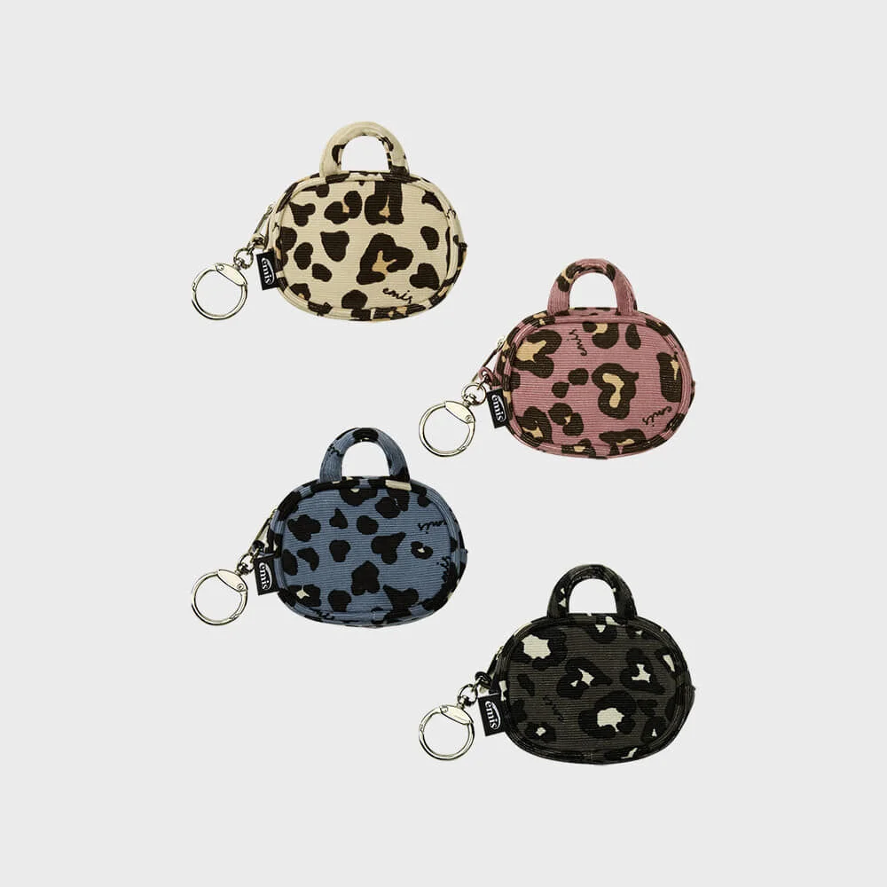 CORDUROY EMIS LEOPARD KEYRING