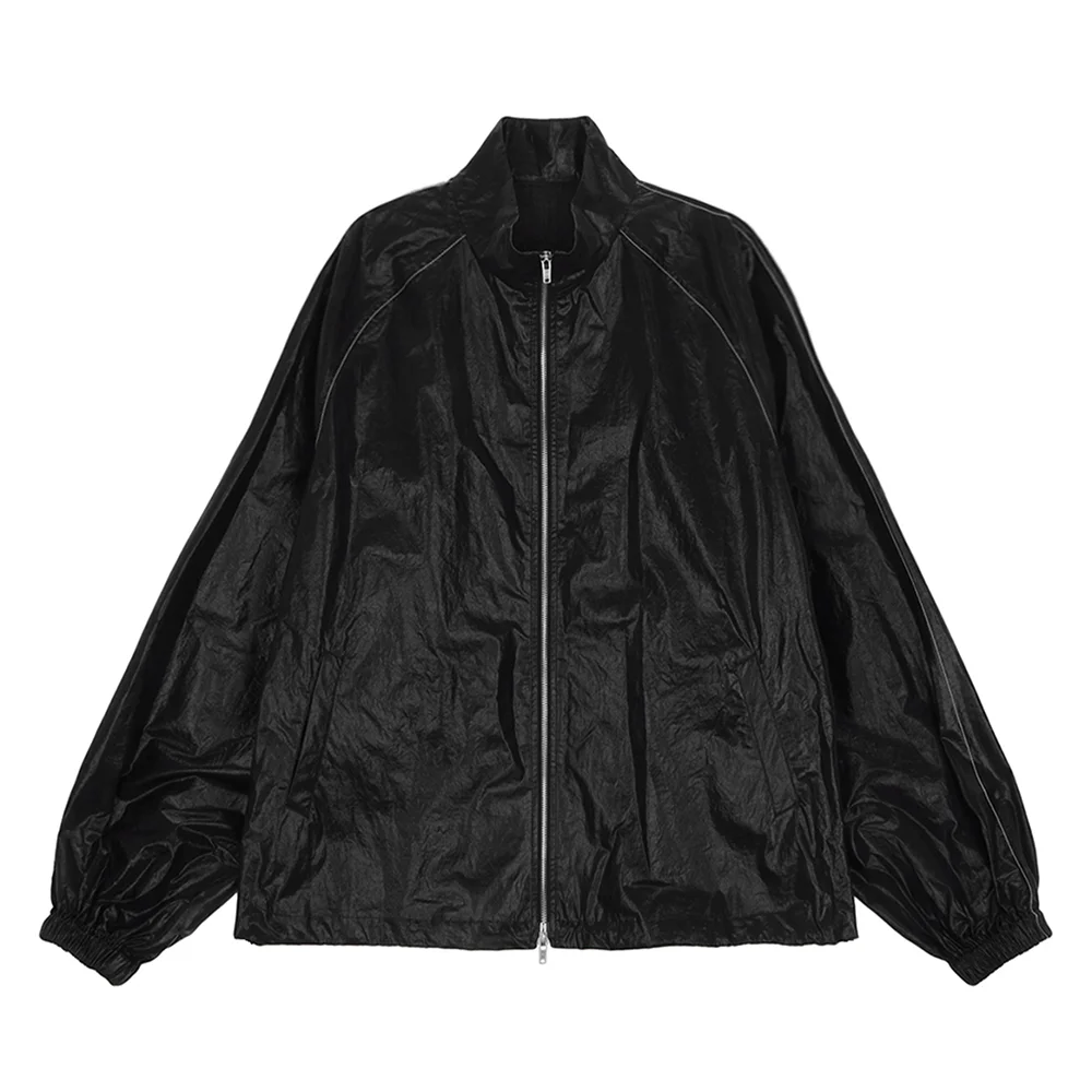 MATIN KIM LOGO COATING JUMPER FOR MEN IN BLACK
