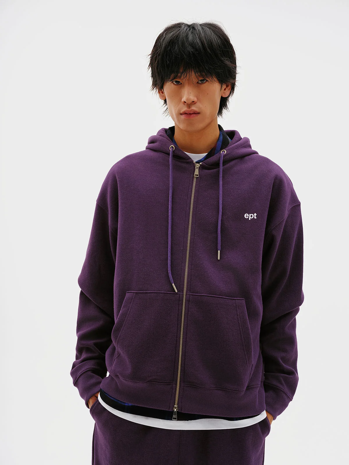 CLASSIC LOGO HOODIE ZIP UP (PURPLE)
