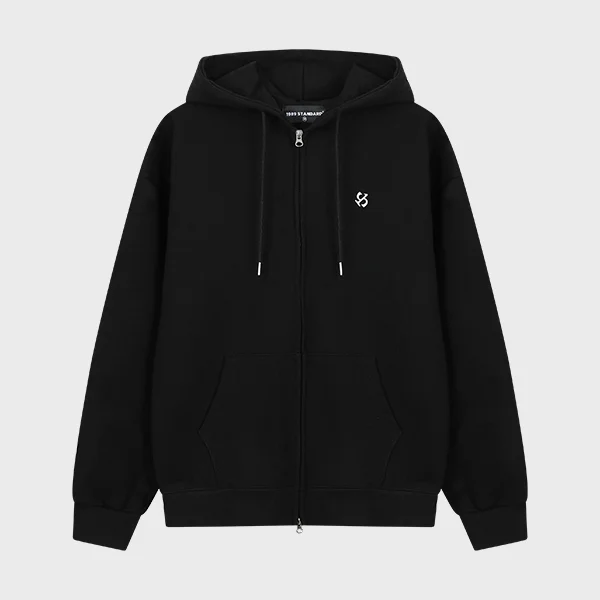 厚重 衛衣布 刺繡 連帽拉鍊外套 (JOUJMP-0011)
