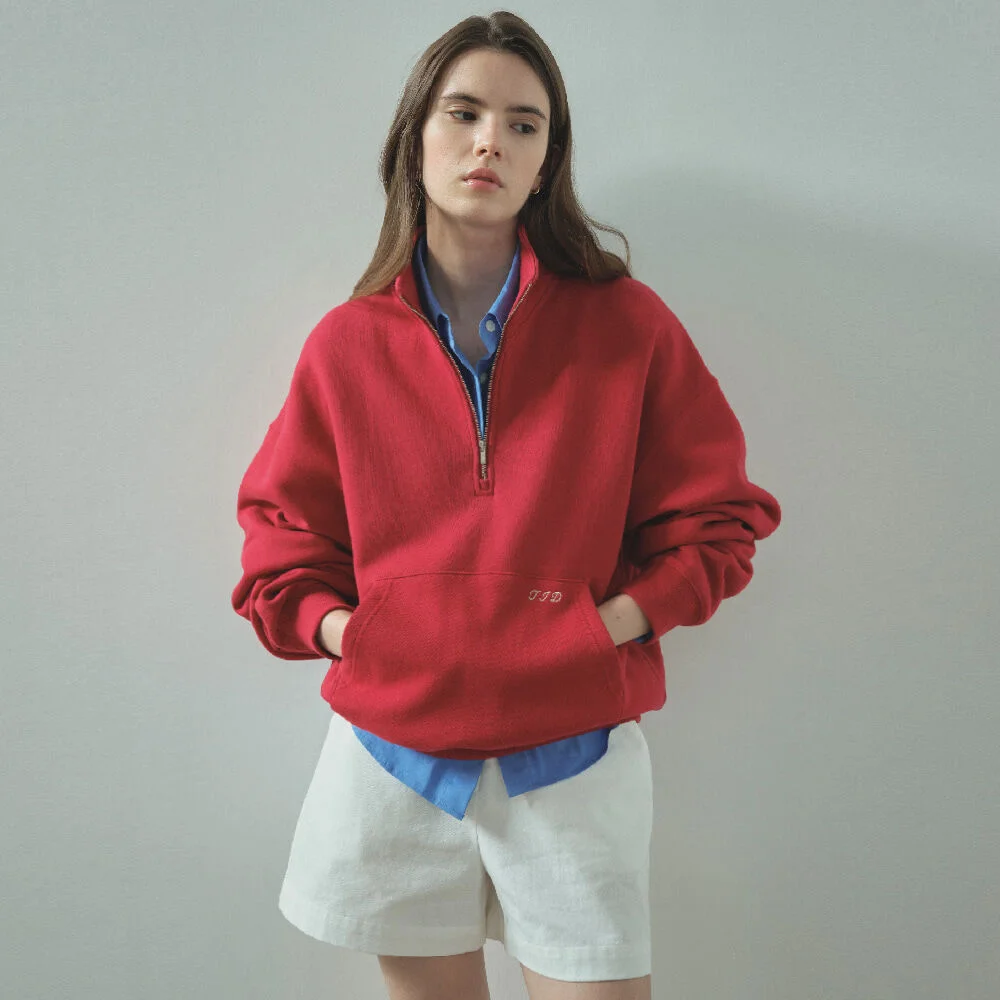 BRUSHED ZIP UP MTM _Red