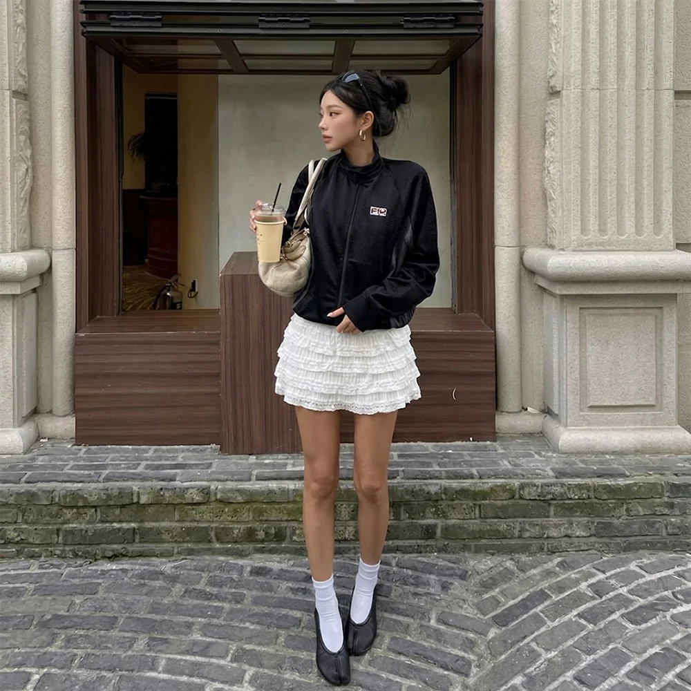 Bloom Tiered Skirt (white)
