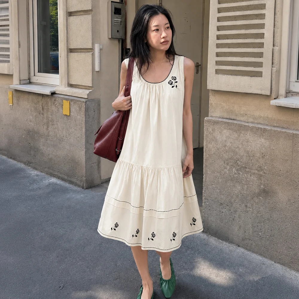 Flower Tiered Onepiece (Cream)