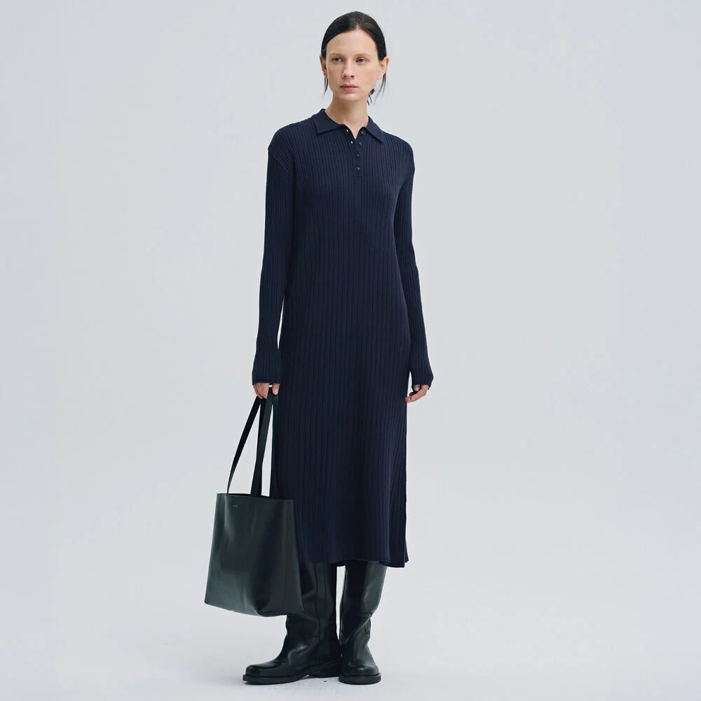 Sojeanne Wool Knit Dress (Navy)