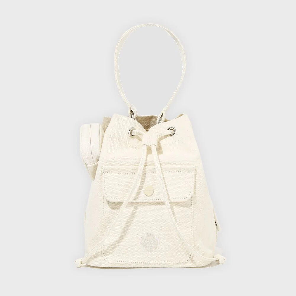 Cloverheart 帆布 水桶袋 Ivory